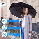 Rain-Mate Compact Travel Umbrella - Windproof, Reinforced Canopy, Ergonomic Handle, Auto Open/Close