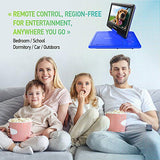 Portable DVD Player 11.5" with 5 Hours Rechargeable Battery by SPACEKEY, 9" Swivel Screen, Support USB/SD Slot and 1.8M Car Charger, Support Memory and Region Free (Blue)
