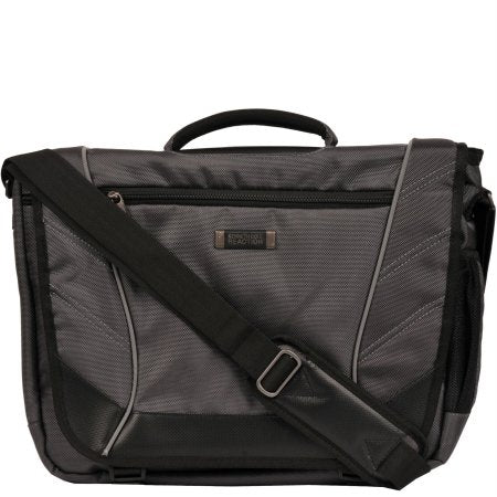 Kenneth Cole Reaction 17" Crossbody Laptop Messenger Bag Charcoal