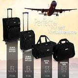 American Tourister Premium 4 Piece Lightweight Set (20" & 28" Spinners + Duffel & Boarding) (Black)