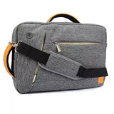 VanGoddy Grey Universal Hybrid Backpack / Briefcase / Messenger / Tote, 4 in 1 Multifunction Laptop / Tablet Carrying Bag (13.3")
