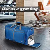 Gonex 40L Packable Travel Duffle Bag for Boarding Airline, Lightweight Gym Duffle Water Repellent & Tear Resistant Deep Blue