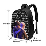 XIXIAO Sam and Colby Student Adult Classic USB Backpack 17 in Laptop Bags Bookbag for School Office Travel