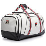 Fila Unisex Striker Duffle Bag, White, Navy, Chinese Red, One Size