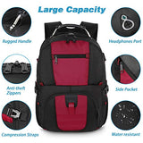 Extra Large Backpack,18.4 Laptop Backpack with USB Port,Travel Backpack for Women with Luggage Sleeve,TSA Friendly Big College Bag Business Computer Backpack Fit Most 18Inch Gaming Laptops,Red