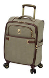London Fog Softside 20" Spinner, Olive Houndstooth