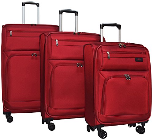 Skyway Sigma 5.0 3-Piece Expandable Luggage Spinner Set: 29", 25", and 21" (Merlot Red)
