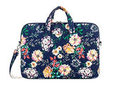 Leaper Floral Laptop Bag Messenger Bag Shoulder Bag Case Sleeve for 14 Inch 15 Inch Laptop
