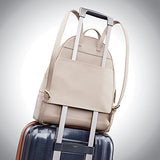 Samsonite Ladies Leather City Backpack Light Grey