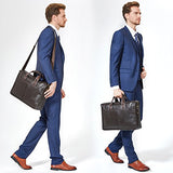 Bostanten Leather Lawyers Briefcase Laptop Messenger Business Bags For Men Brown