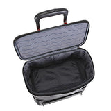Travelers Club Luggage 16" Top Expandable Rolling Underseater W/USB Port, Dark Gray Suitcase,