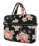 kayond Black Rose Canvas Fabric 15.6 inch Shoulder Bag