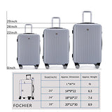 3 Piece Luggage sets Lightweight Durable Spinner Suitcase 20in24in28in