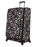Lily Bloom Luggage Set 4 Piece Suitcase Collection With Spinner Wheels For Woman (Sushi Black)