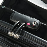 Delsey Luggage Passenger Lite Large Checked Luggage Spinner Suitcase, Black