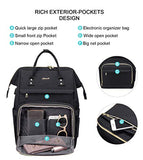 Laptop Backpack Women Teacher Backpack Nurse Bags, 15.6 Inch Womens Work Backpack Purse Waterproof Anti-theft Travel Back Pack with USB Charging Port (Black)