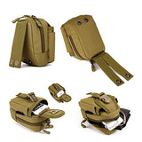 Tactical MOLLE Phone Pouch Bag Gear Waterproof Waist Belt Pack For Hunting Trekking (CP camo)