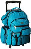 Everest Deluxe Wheeled Backpack, Turquoise, One Size