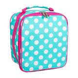 Reinforced Design Water Resistant Backpack And Lunch Bag Set (Aqua Dot)