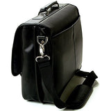 Alpine Swiss Leather Briefcase Laptop Case Messenger Bag1 Year Mfgs Warranty