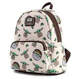 Loungefly Star Wars Baby Yoda The Mandalorian All Over Print Mini Backpack
