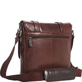 Mancini Leather Goods RFID Secure Tablet Bag (Brown)