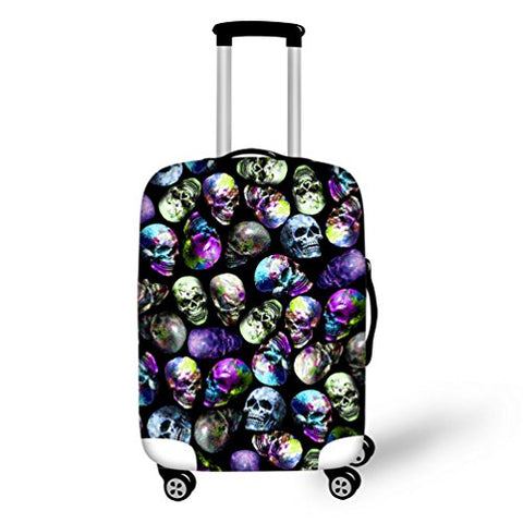 Travel Luggage Cover Cool Pirate Skull Printed Fits 18-32 Inch Suitcase