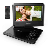 Portable DVD Player 11.5" with 5 Hours Rechargeable Battery by SPACEKEY, 9" Swivel Screen, Support USB/SD Slot and 1.8M Car Charger, Support Memory and Region Free (Black)