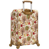 Lily Bloom Carry On Expandable Design Pattern Luggage With Spinner Wheels For Woman (20in, Forest)