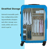 Murtisol 4 Pieces ABS Luggage Sets Hardside Spinner Lightweight Durable Spinner Suitcase 16" 20" 24" 28", 4PCS Blue