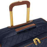 Anne Klein Women's 25" Expandable Softside Spinner Carryon Luggage, Navy Quilted