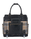 Mad For Plaid Rolling Computer Ipad Tablet Or Laptop Tote Briefcase Carryall Bag