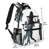 Casual Backpack,Cheerleader Dancers Figure Silhouette Is,Business Daypack Schoolbag For Men Women Teen