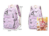 Fanci Flora Flower Prints Elementary School Rucksack Backpack for Teenage Girls Canvas Casual
