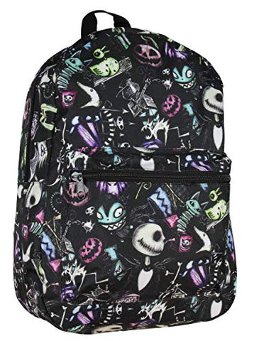 Nightmare Before Christmas Jack Skellington Color Sketch Toss School Laptop Backpack