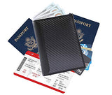 Luxury Leather Passport Holder RFID Blocking Technology Wallet - Slim, Minimalist Sleeve Wallets