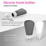Portable Travel Bottles Set, Leak Proof Travel Accessories,TSA Carry-On Approved Refillable and Squeezable Silicon Travel Size toiletries Containers,Easy-to-Fill Travel Lotion Bottles.
