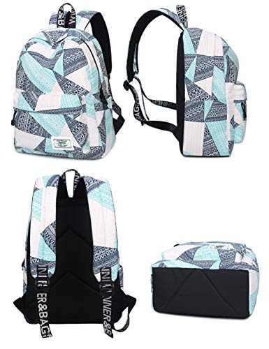 Medium Fashion Backpack Geometric Pattern, Women's Fashion Faux Leather  School Bag for graduate, teen girls, freshman, sophomore, junior & senior  in