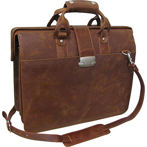 AmeriLeather Leather Doctor's Carriage Bag (Waxy Brown)