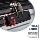 Sandinrayli Expandable Luggage Set, Hardshell Suitcase w/ Spinner Wheels & TSA Lock - 3 Piece Set (20/24/28) (Silver)