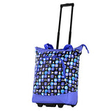 Olympia Deluxe Rolling Shopper Travel Tote, Purple, One Size