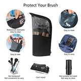 Makeup Brush Organzier Bag,High Capacity Portable Stand-Up Makeup Brush Holder,Professional Artist Makeup Brush Sets Case Waterproof Dust-proof Makeup Brush Cup