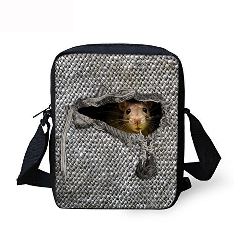 Thikin 3D Dinosaur Men'S Sling Messenger Bag Women'S Animal Mini Crossbody Bag