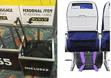 Boardingblue Personal Item Under Seat For The Airlines Of American, Frontier, Spirit, Black/Purple