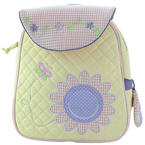 Kids Cartoon Designer Cute Backpack Flower School Bookbag For Kids Yellow