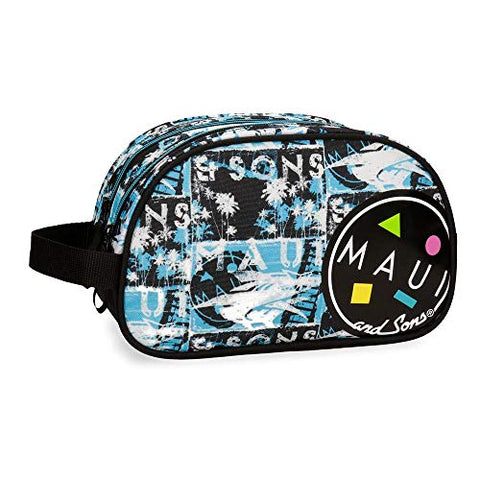 Maui & Sons Shark Beauty Case, 26 cm, 4.58 liters, Multicolour (Multicolor)