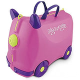 IQ Toys Ride N Roll Suitcase, Travel Luggage & Storage Bag Pink