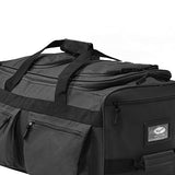 Olympia Luggage 22" 8 Pocket Rolling Duffel Bag (Charcoal Gray w/ Black - Exclusive Color)