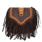 Bibitime Womens Retro Vintage Fringe Tassel Shoulder Bag Handbags Messenger Bag Girl Crossbody