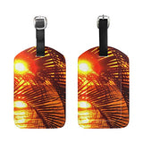 Luggage Tags Gallery Hawaii Sunset Palm Tree Womens Bag Suitcase Tags Holder traveling